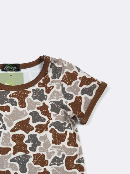 Clothing for Baby Boy - Distressed Camo Boy Romper