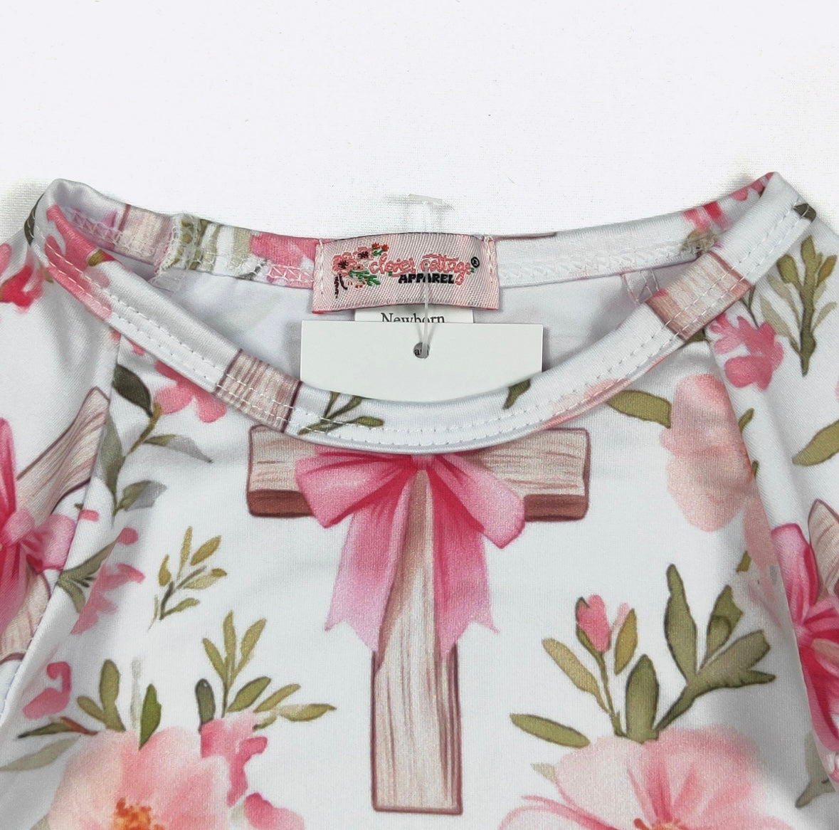 Clothing for Baby Girl - Faith N Floral Baby Gown fits Newborn to 3 Months