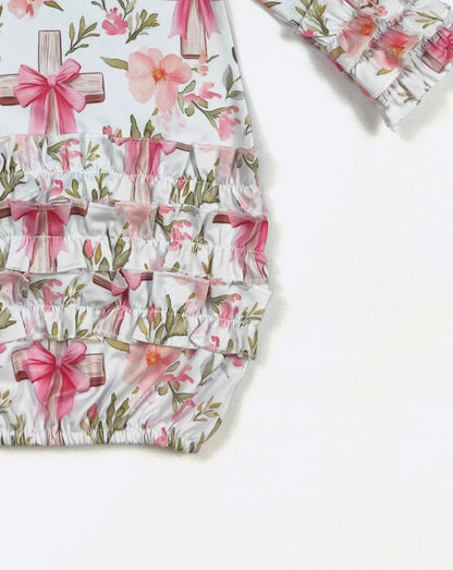 Clothing for Baby Girl - Faith N Floral Baby Gown fits Newborn to 3 Months