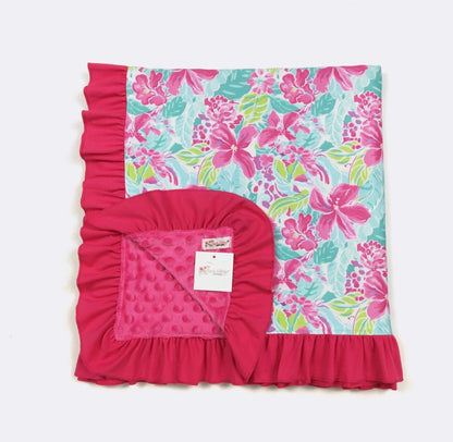 Baby Blanket - Fuchsia Tropics