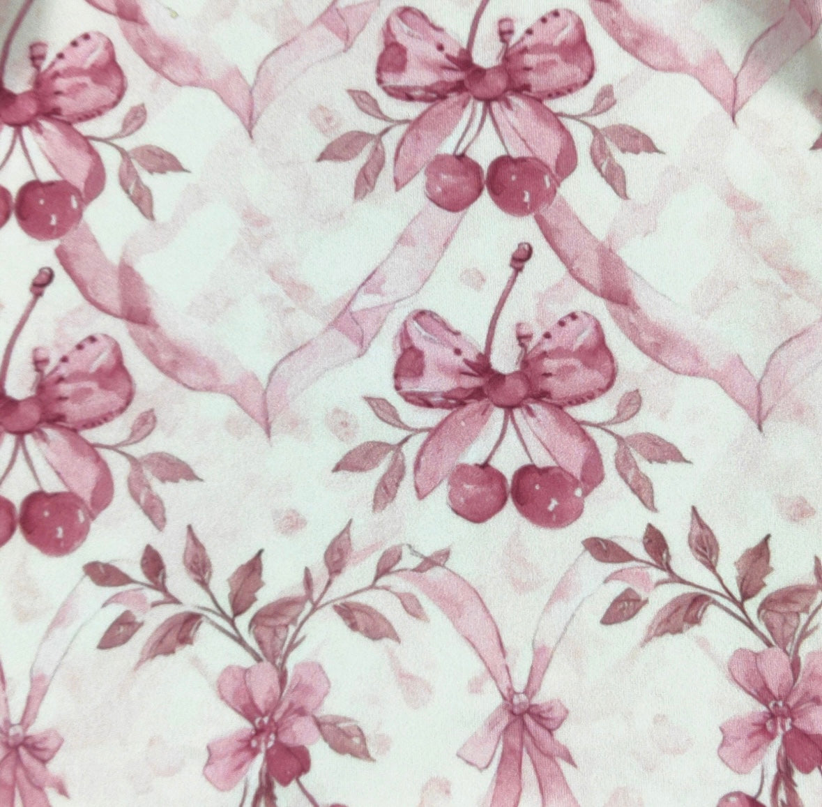 Clothing for Baby Girl - Mauve Cherries Baby Gown fits Newborn to 3 Months