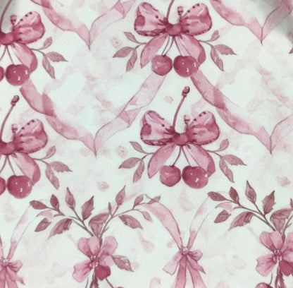 Clothing for Baby Girl - Mauve Cherries Baby Gown fits Newborn to 3 Months