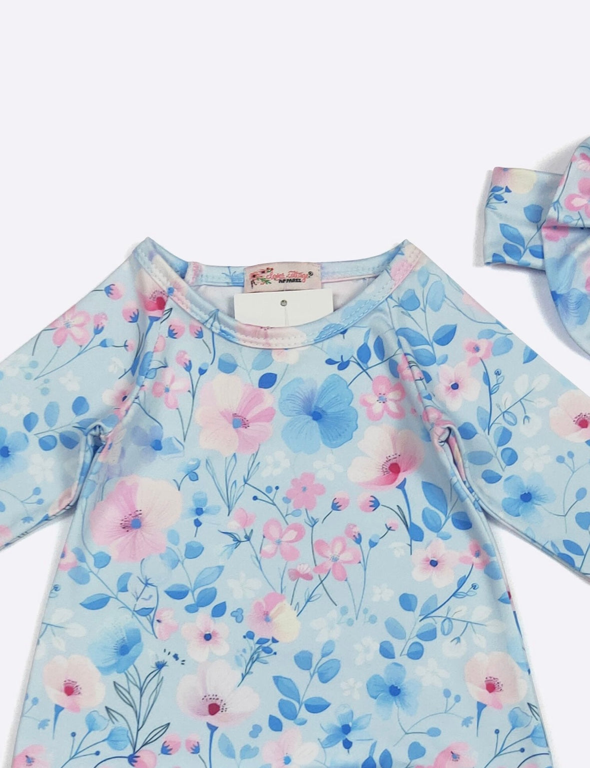 Clothing for Baby Girl - Winter Blues Baby Gown fits Newborn to 3 Months