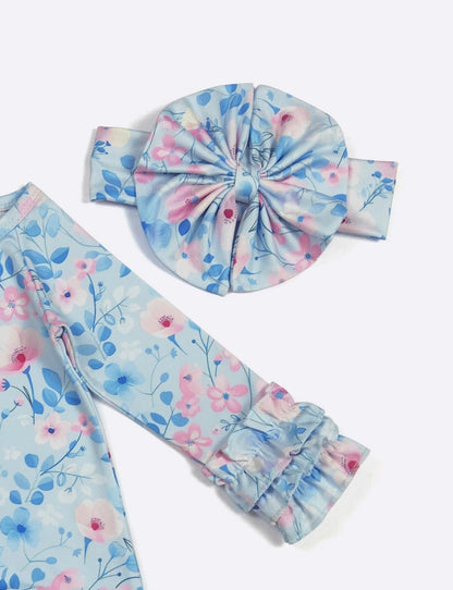 Clothing for Baby Girl - Winter Blues Baby Gown fits Newborn to 3 Months