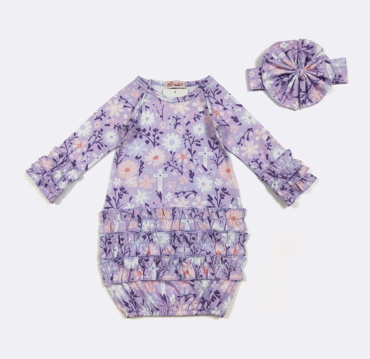 Clothing for Baby Girl - Lavender Grace Baby Gown