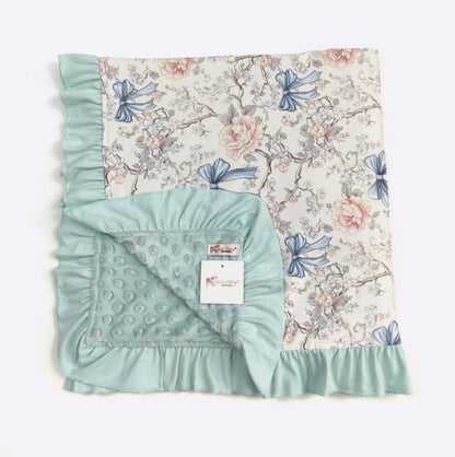 Baby Blanket - Blue Vintage Coquette