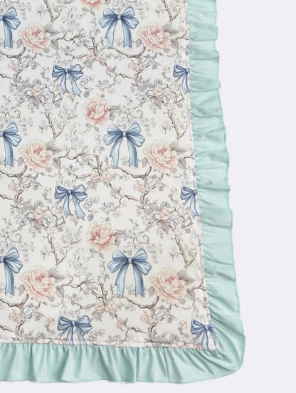 Baby Blanket - Blue Vintage Coquette