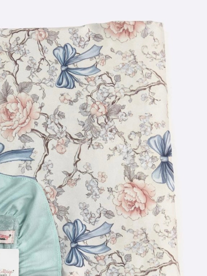 Baby Blanket - Blue Vintage Coquette