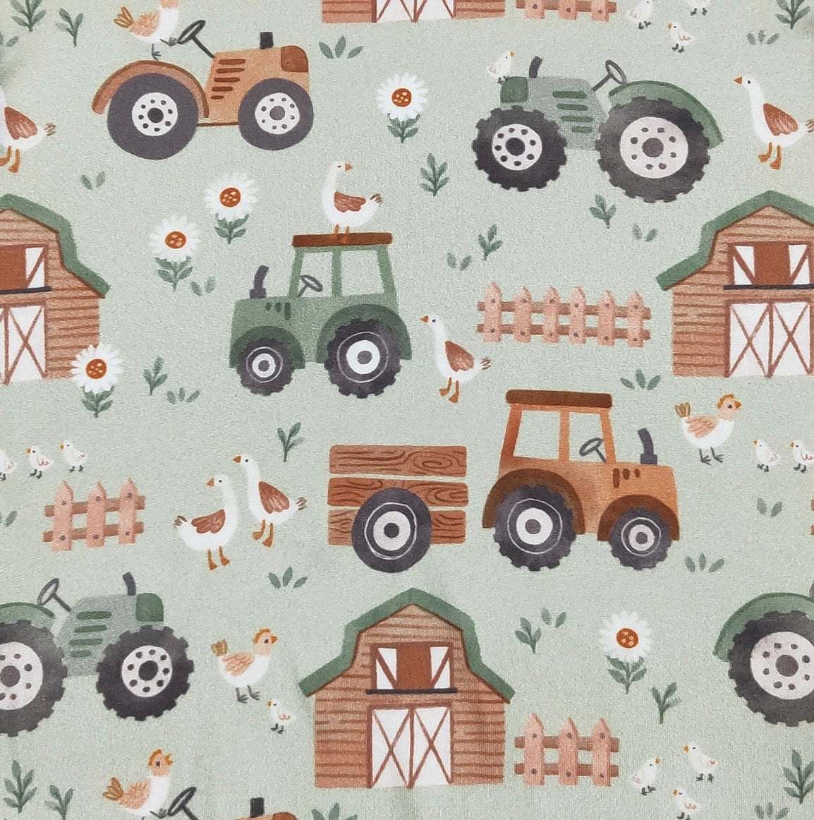 Clothing for Baby Boy - SS Green Gander Farm Boy Romper
