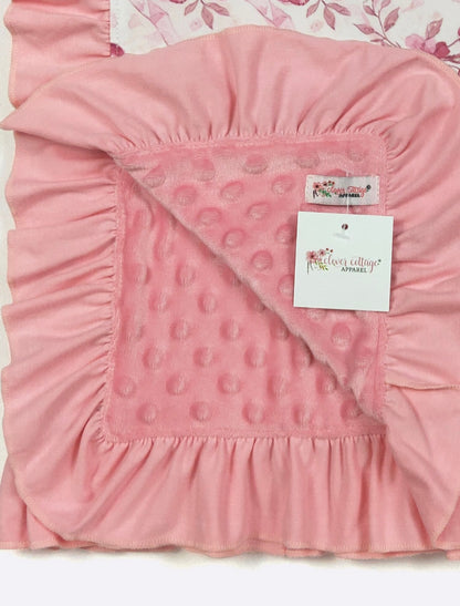 Baby Blanket - Mauve Cherries