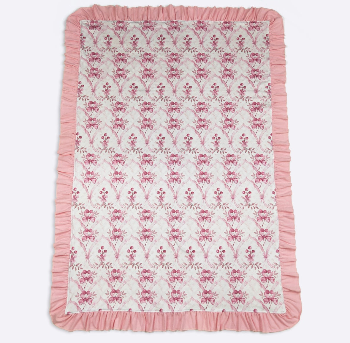 Baby Blanket - Mauve Cherries