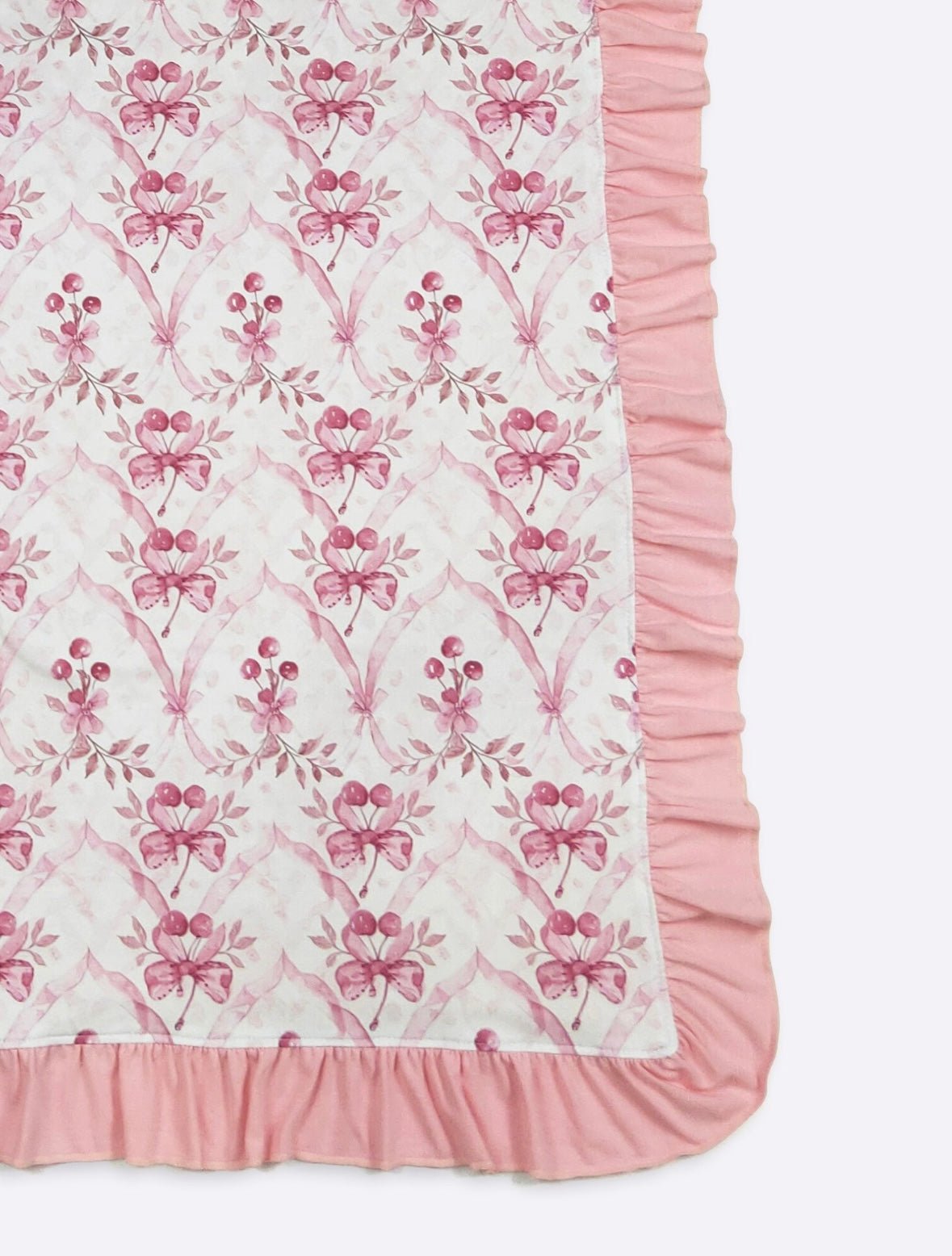 Baby Blanket - Mauve Cherries