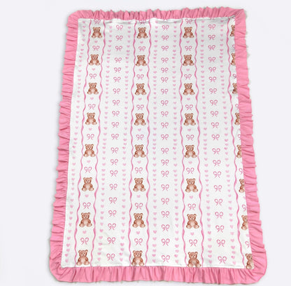 Baby Blanket - Teddy Bear Bow
