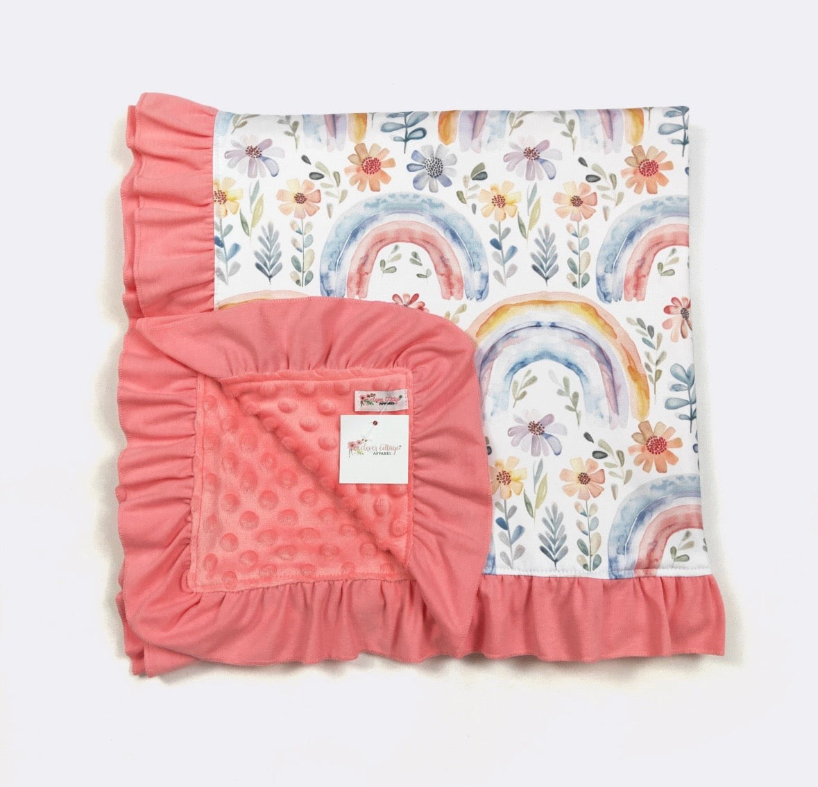 Baby Blanket - Watercolor Rainbow