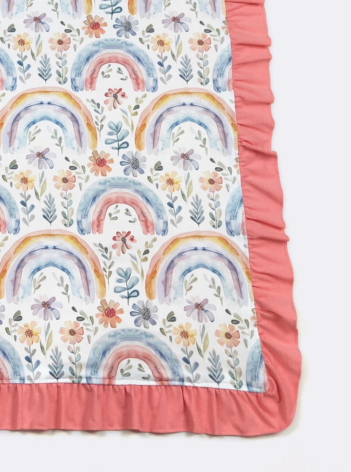 Baby Blanket - Watercolor Rainbow