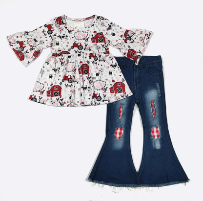 Clothing for Toddler Girl - Red Barn Girls Set