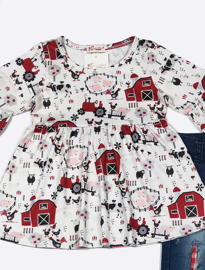 Clothing for Toddler Girl - Red Barn Girls Set