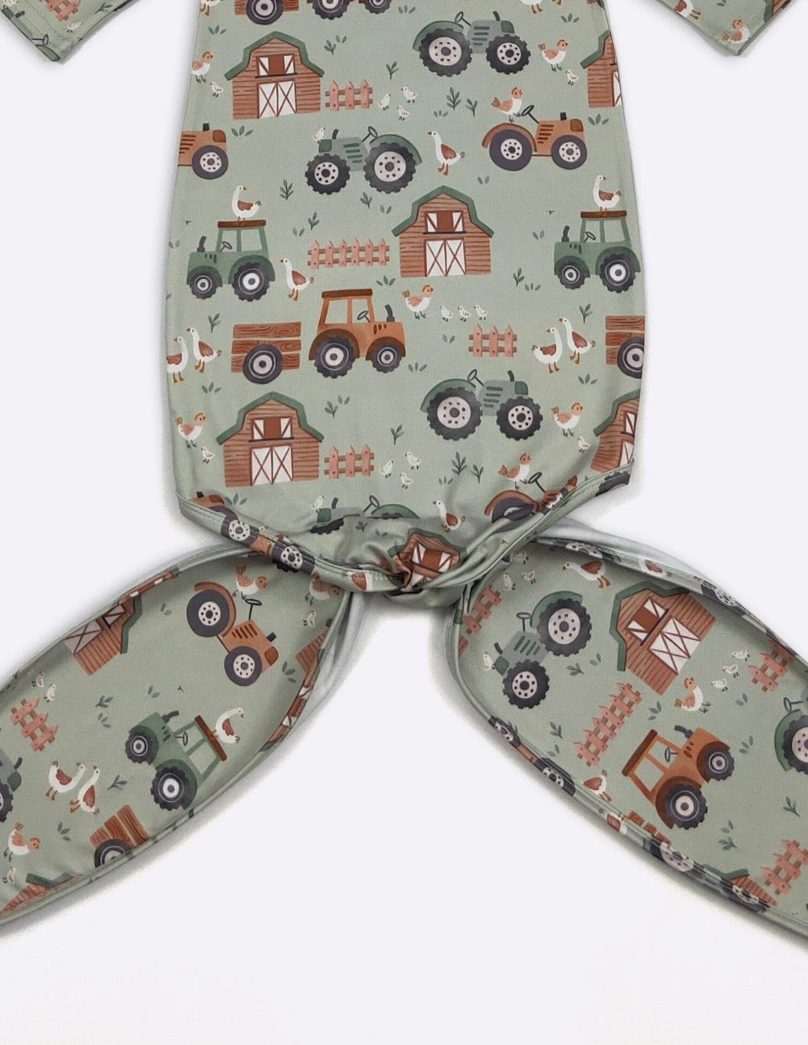 Clothing for Baby Boy - Green Gander Farm Baby Knotted Gown