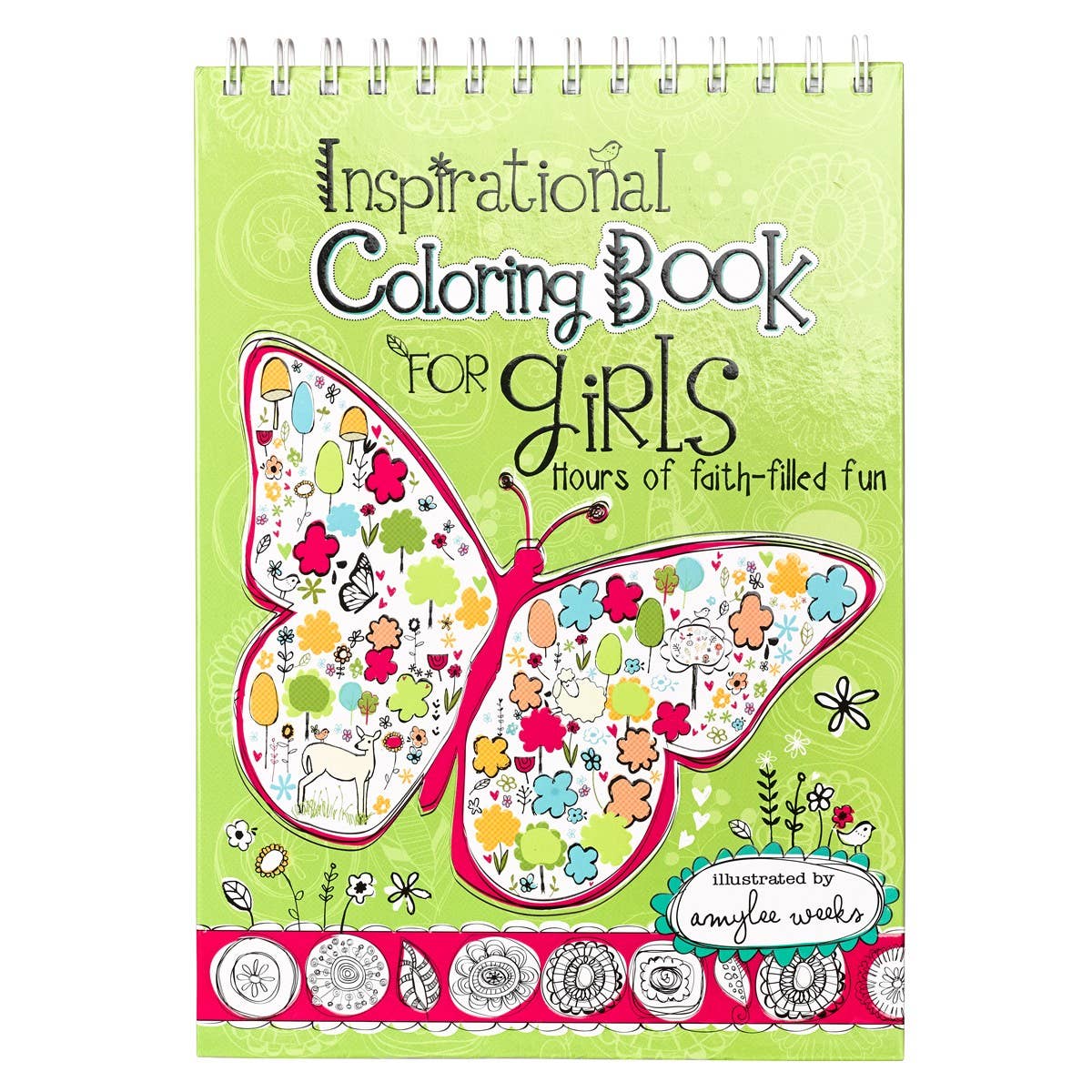 Coloring Book Wirebound Inspirational For Girls