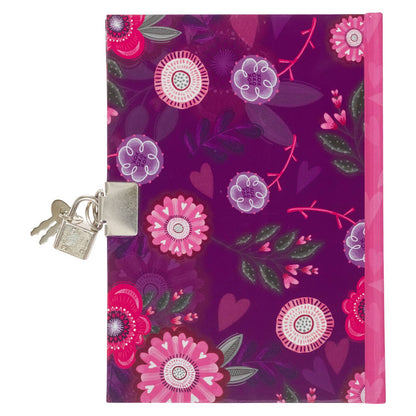 Secret Diary with Lock/Keys, Girls Interactive Christian Purple/Pink Journal with Writing Prompts Teen, Tween God’s Princess 1 Peter 2:9 Bible Verse