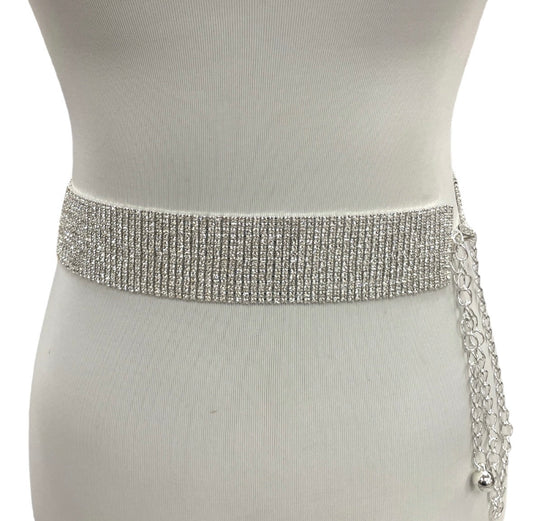 Bling Bling!! 15 Row Adjustable Rhinestone Belt