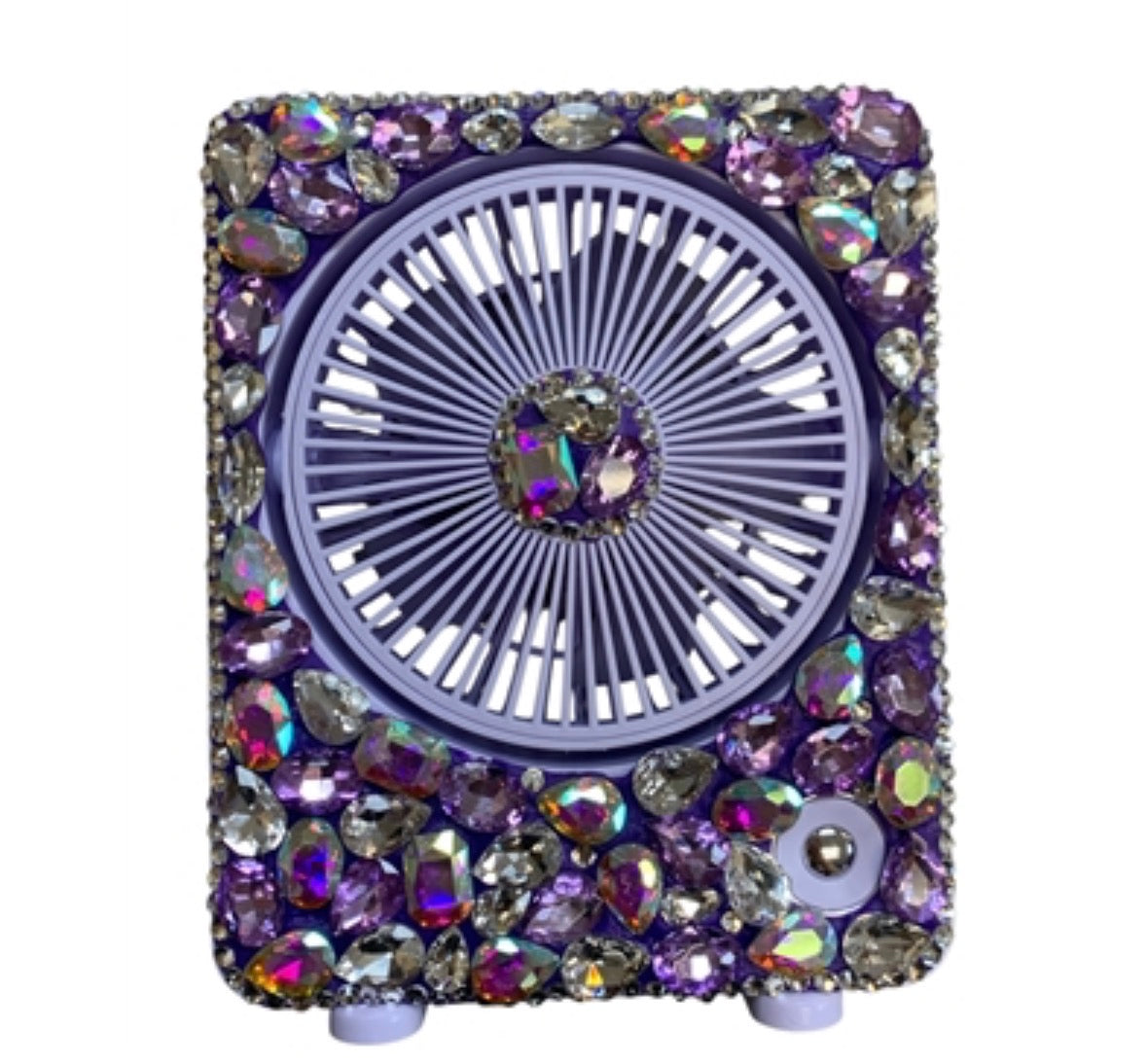 Bling Bling!! Small Stone Square Fan available in two colors