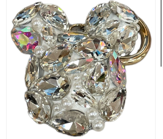 Bling Bling!! Large Rhinestone “Mickey” keychain/ bag charm available in 2 colors