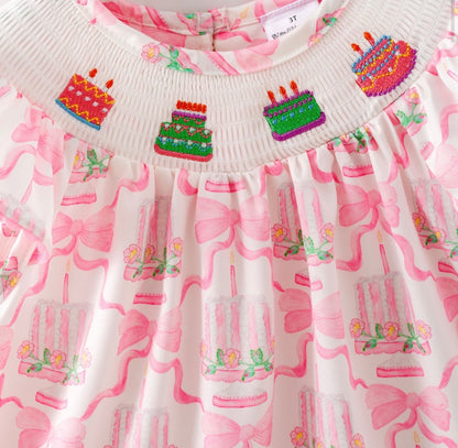 Clothing for Baby Girl - Birthday Smocked Girls Dress