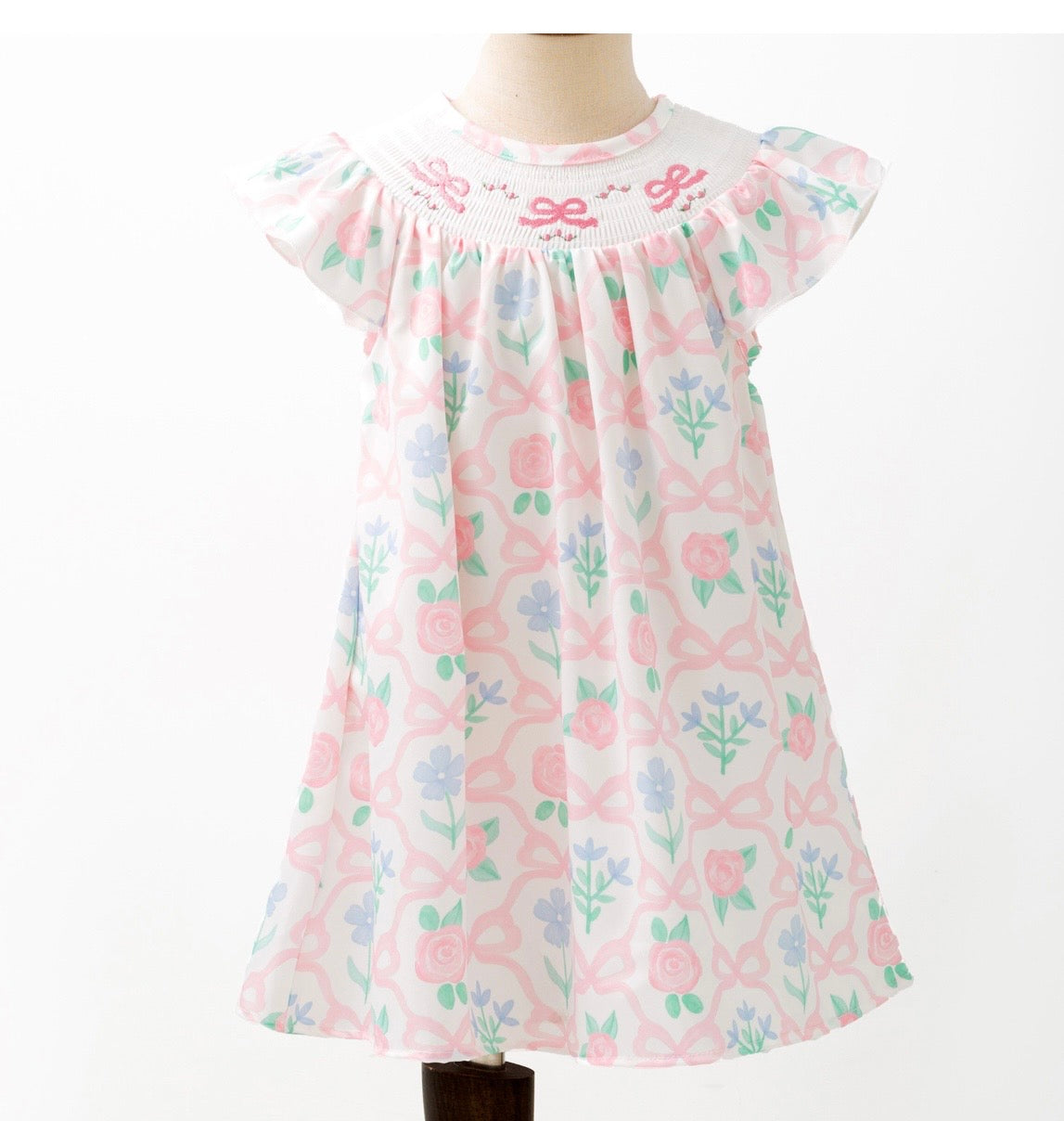 Clothing for Baby Girl - Trellis Bow Smocked Girls Dress