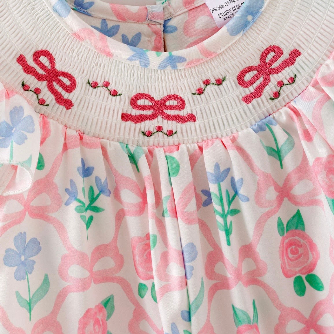 Clothing for Baby Girl - Trellis Bow Smocked Girls Dress