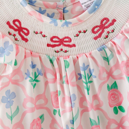 Clothing for Baby Girl - Trellis Bow Smocked Girls Dress