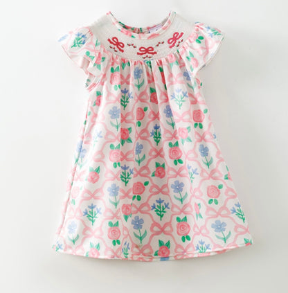 Clothing for Baby Girl - Trellis Bow Smocked Girls Dress