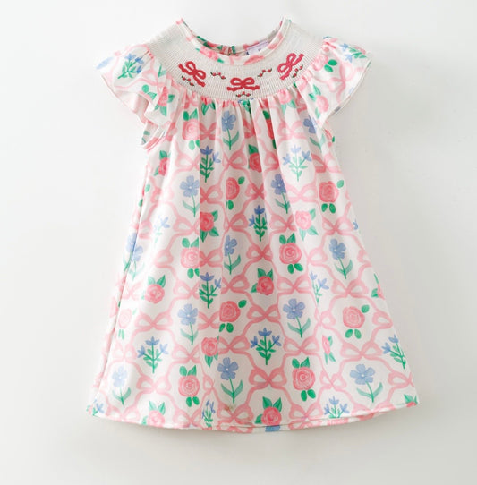 Clothing for Baby Girl - Trellis Bow Smocked Girls Dress