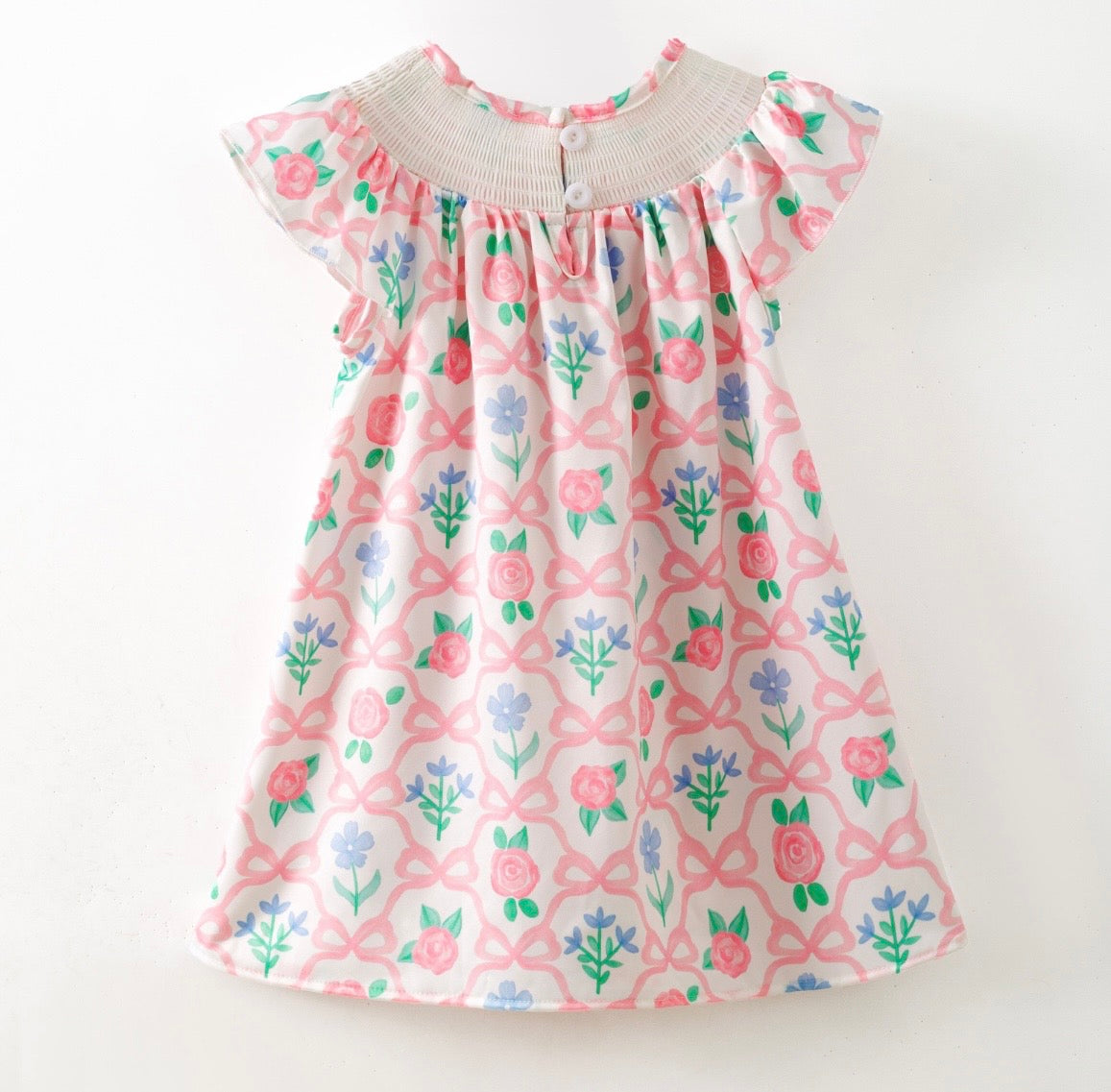 Clothing for Baby Girl - Trellis Bow Smocked Girls Dress