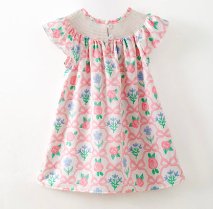 Clothing for Baby Girl - Trellis Bow Smocked Girls Dress