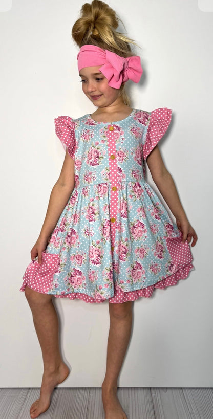 Clothing for Baby Girl - Polka Dot Blossom Girls Dress