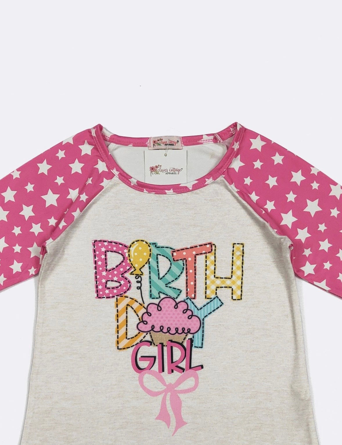 Clothing for Baby Girl - Birthday Girl Raglan Shirt