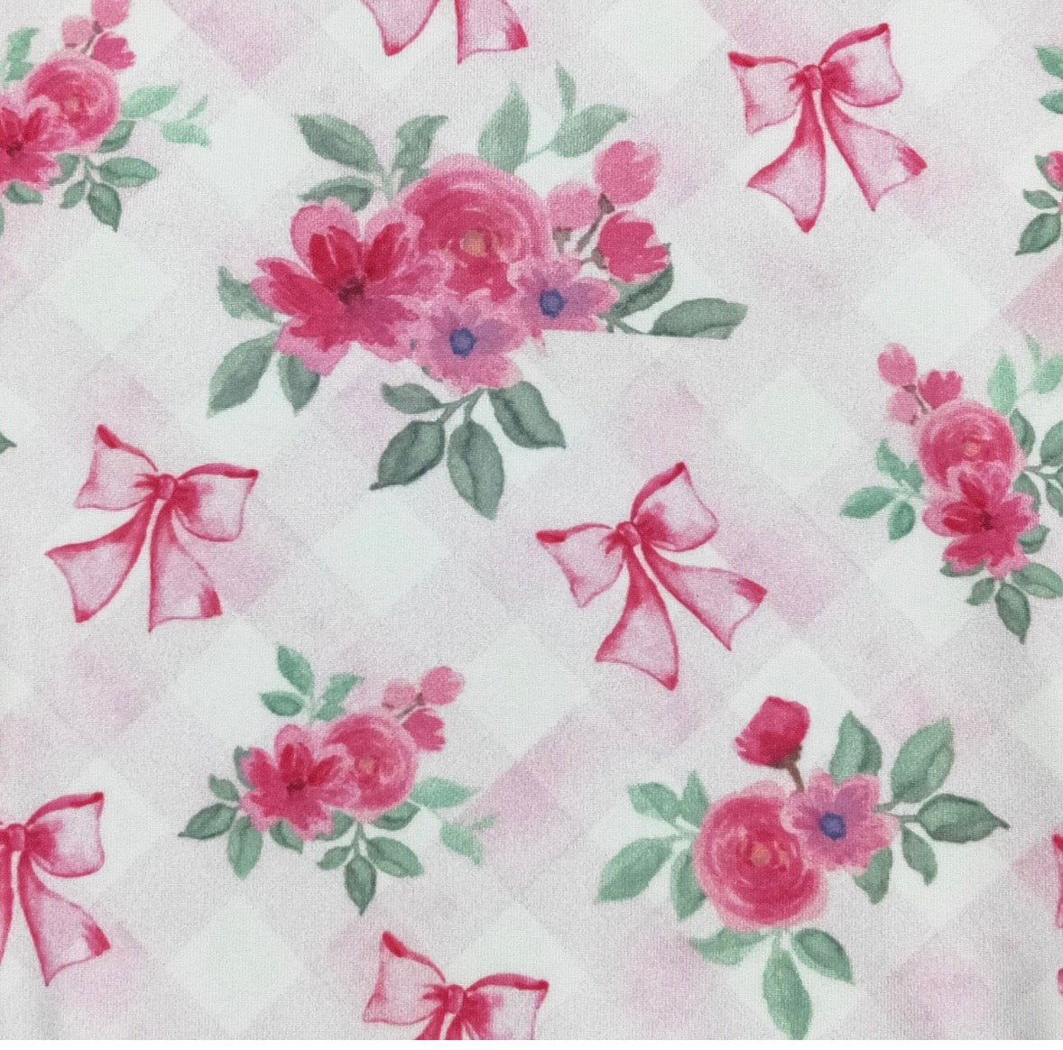 Clothing for Baby Girl - Floral Pink Lattice Baby Romper