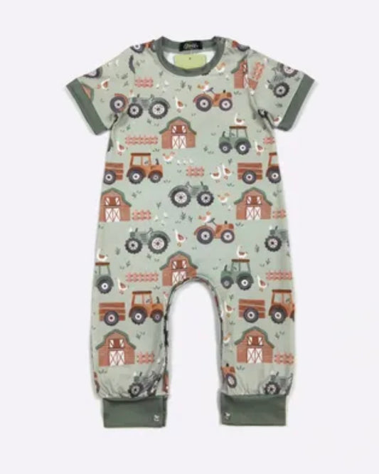 Clothing for Baby Boy - Green Gander Farm Boy Romper
