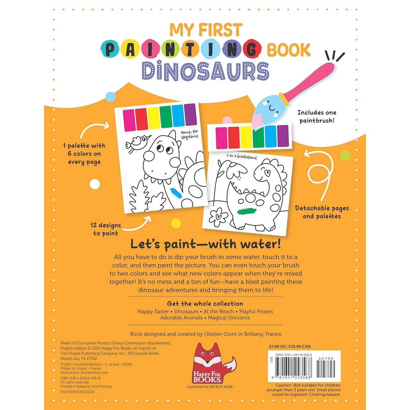 My First Painting Book: Dinosaurs - Palette On Pages