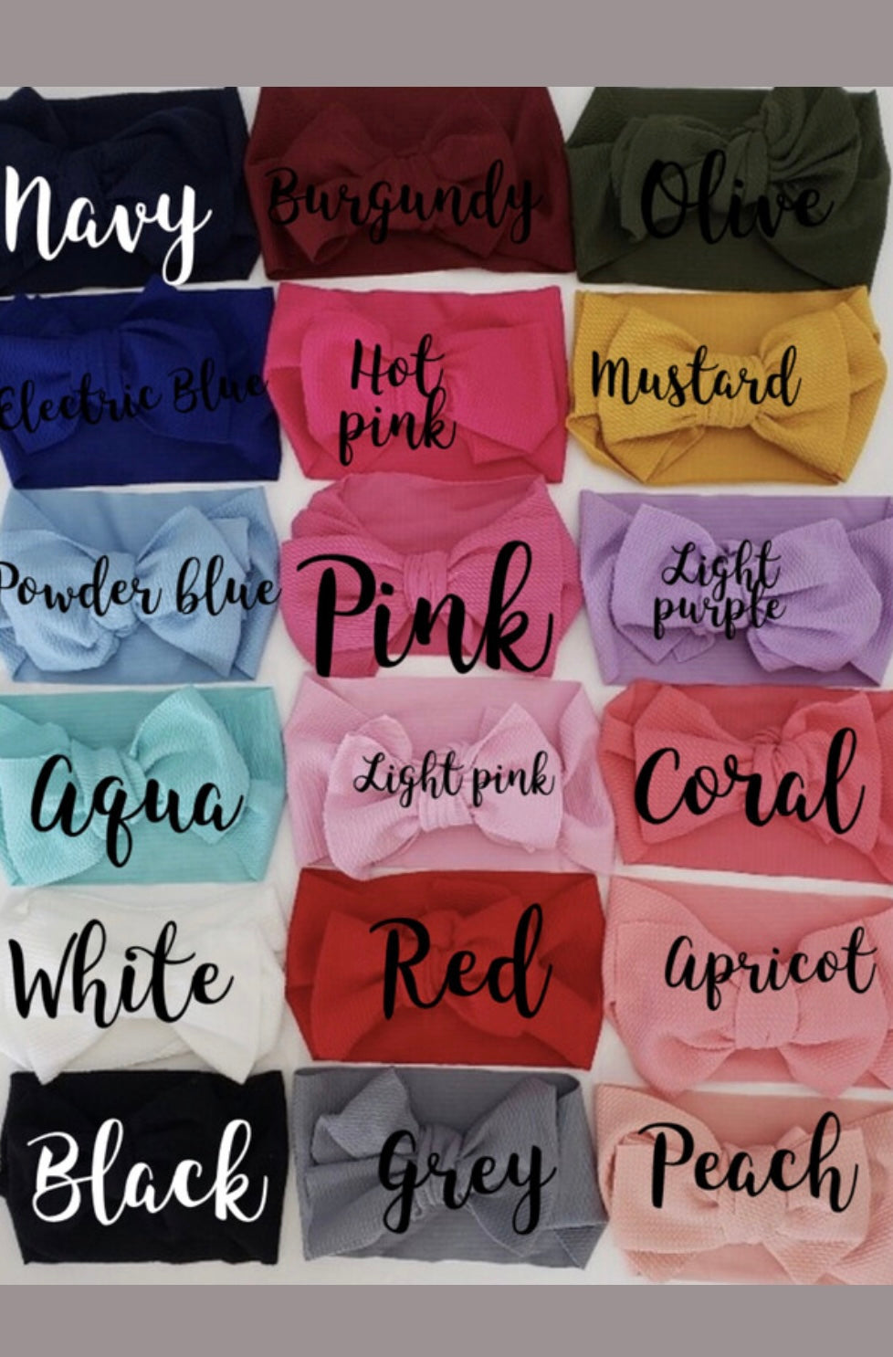 Hair Accessories - Waffle Head Wraps / Nylon Knot Headbands for girls in multiple colors