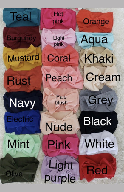 Hair Accessories - Waffle Head Wraps / Nylon Knot Headbands for girls in multiple colors