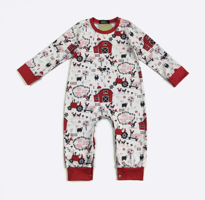 Clothing for Baby Boy - Red Barn Boy Romper