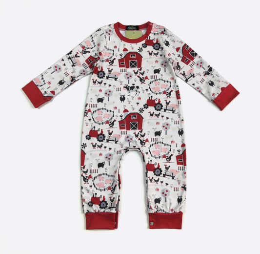 Clothing for Baby Boy - Red Barn Boy Romper