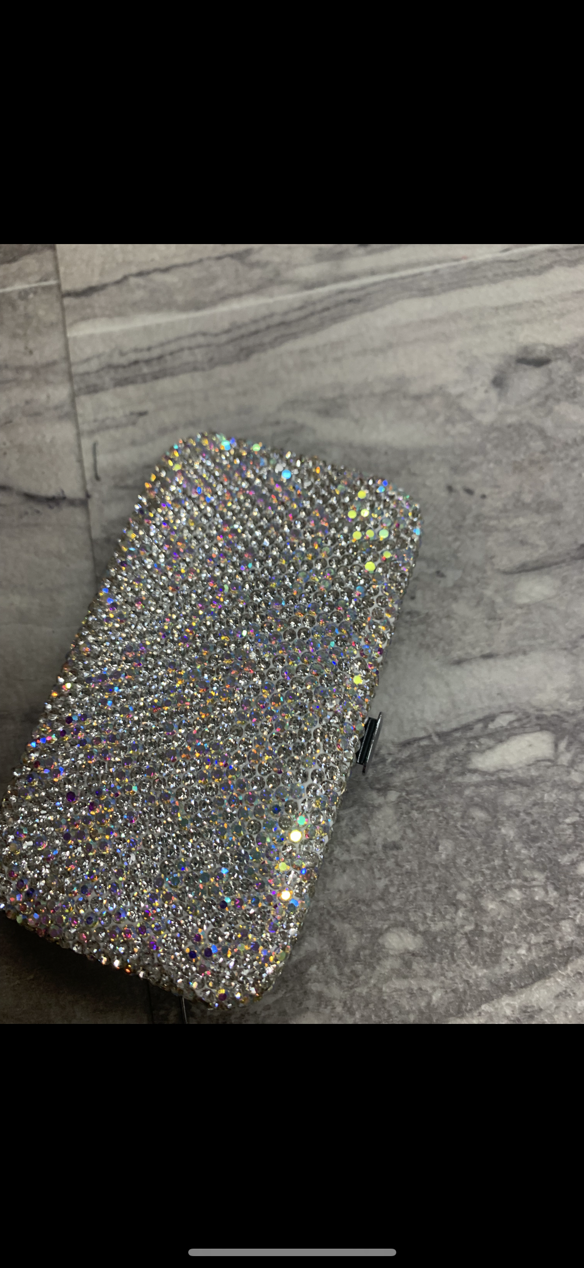 Bling Bling!! Manicure set in Silver AB Rhinestones