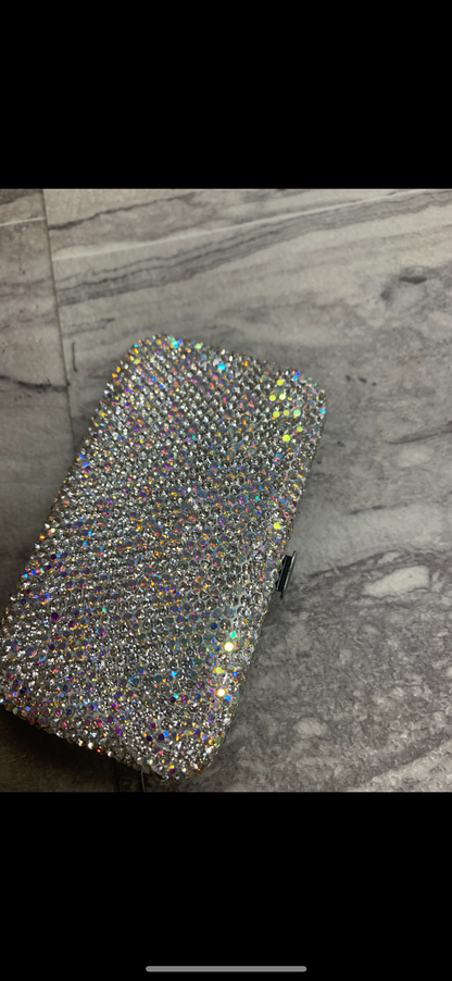 Bling Bling!! Manicure set in Silver AB Rhinestones
