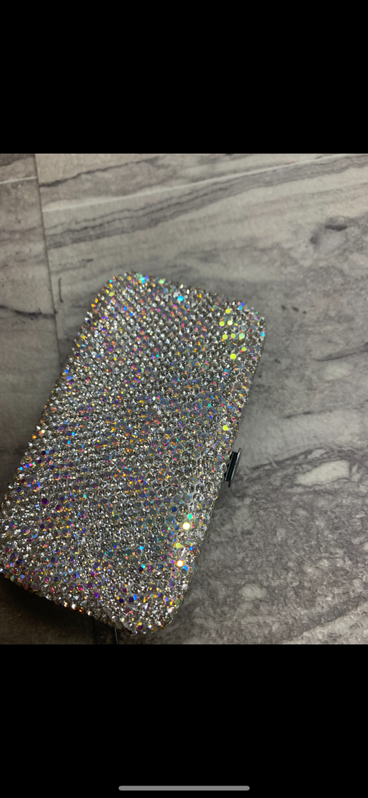 Bling Bling!! Manicure set in Silver AB Rhinestones