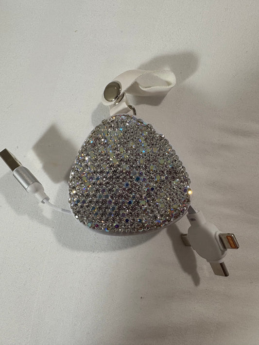 Bling Bling!! Silver AB Rhinestone 3 in 1 Multiple Charger