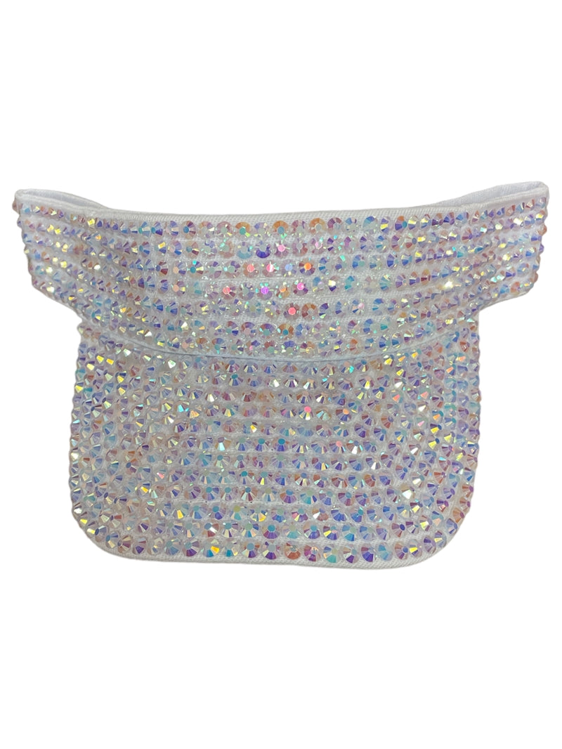 Bling Bling White AB Visor Cap