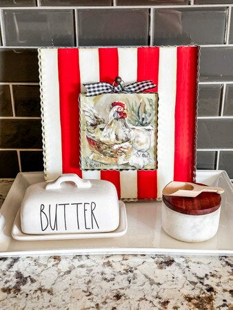 Decor RTC - Red & White Striped Gallery Display Board
